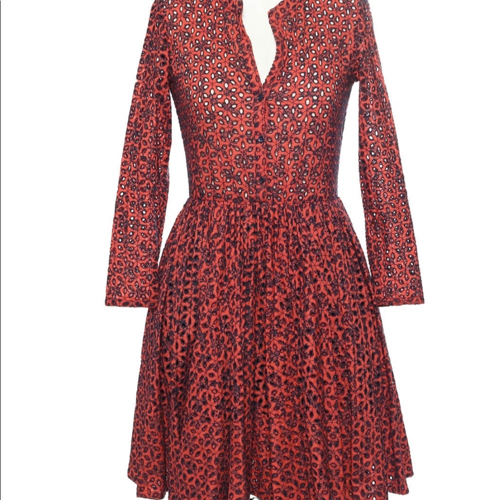 Maje Lace Eyelet Dress